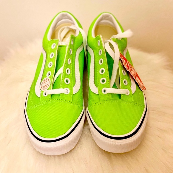 New Vans  Old School (Neon)  Green Gecko/Tr Wht - Picture 2 of 6